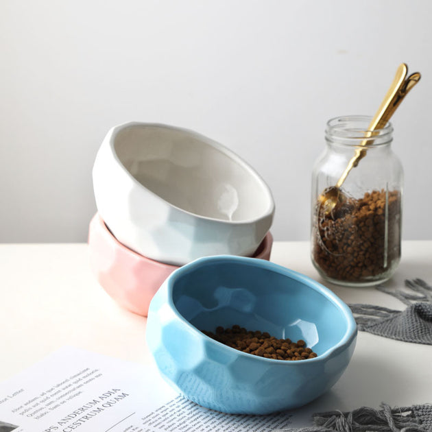 Pet bowl oblique mouth cat bowl food bowl dog bowl method bucket food bowl - Health and Wellness Innovations