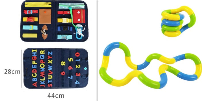 New Busy Book Children's Busy Board Dressing And Buttoning Learning Baby Early Education Preschool Sensory Learning Toy - Health and Wellness Innovations