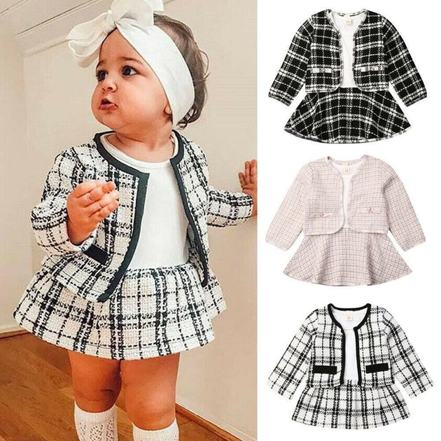 Long-sleeved Dresses Two-piece Children's Baby Small Incense Wind Suit - Health and Wellness Innovations