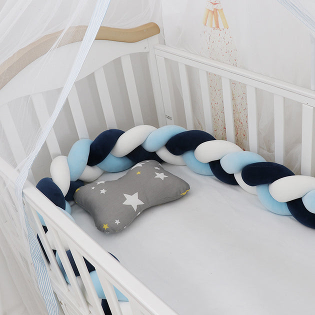 Baby Bumper Bed Braid Knot Pillow Cushion Bumper for Infant cuna Bebe lit Crib Protector Cot Bumper Room Decor - Health and Wellness Innovations