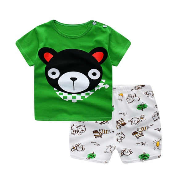 Cartoon Clothing Baby Boy Summer Clothes T-shirt Baby Girl Casual Clothing Sets - Health and Wellness Innovations