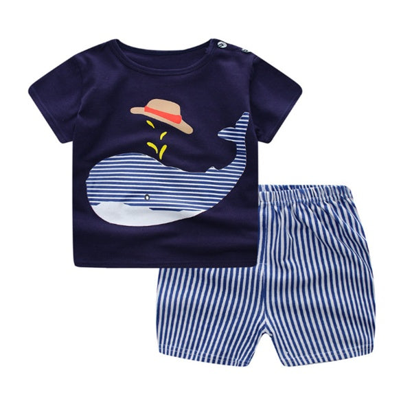 Cartoon Clothing Baby Boy Summer Clothes T-shirt Baby Girl Casual Clothing Sets - Health and Wellness Innovations