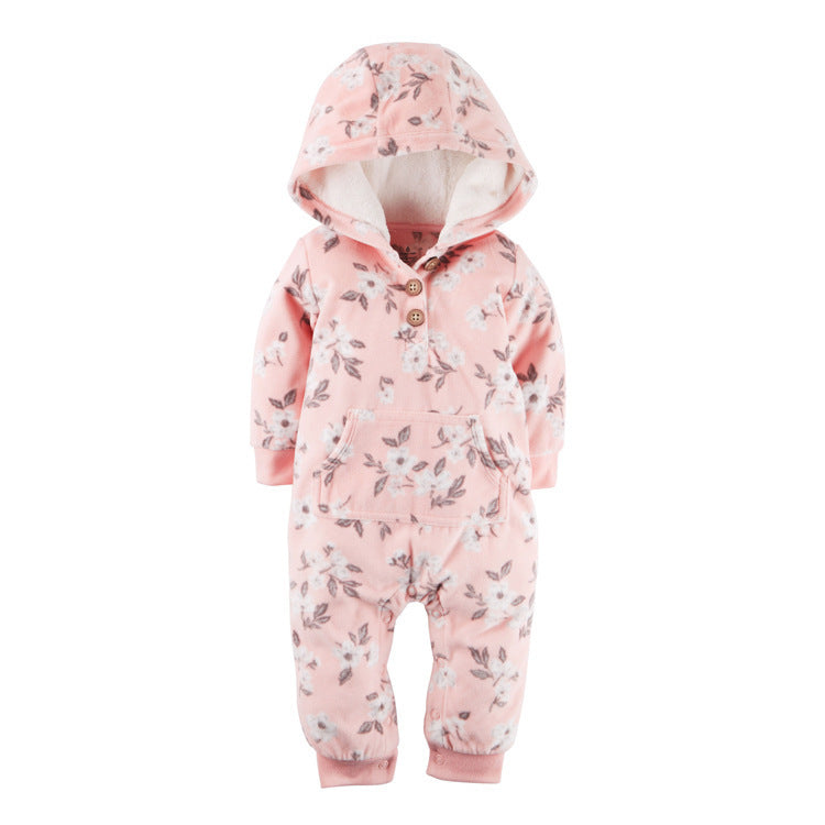 Long-sleeved fleece baby clothes romper - Health and Wellness Innovations