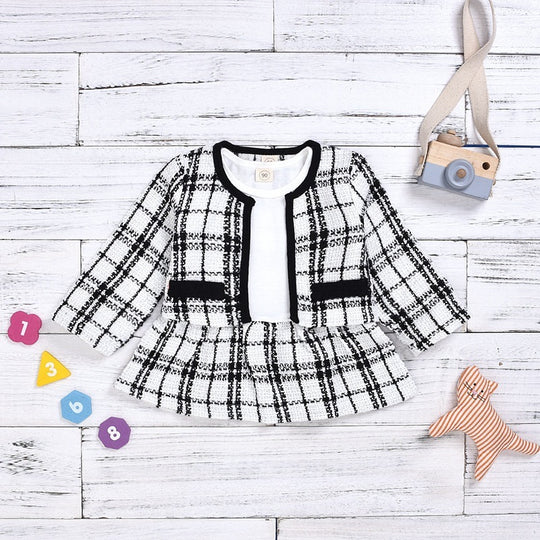 Long-sleeved Dresses Two-piece Children's Baby Small Incense Wind Suit - Health and Wellness Innovations