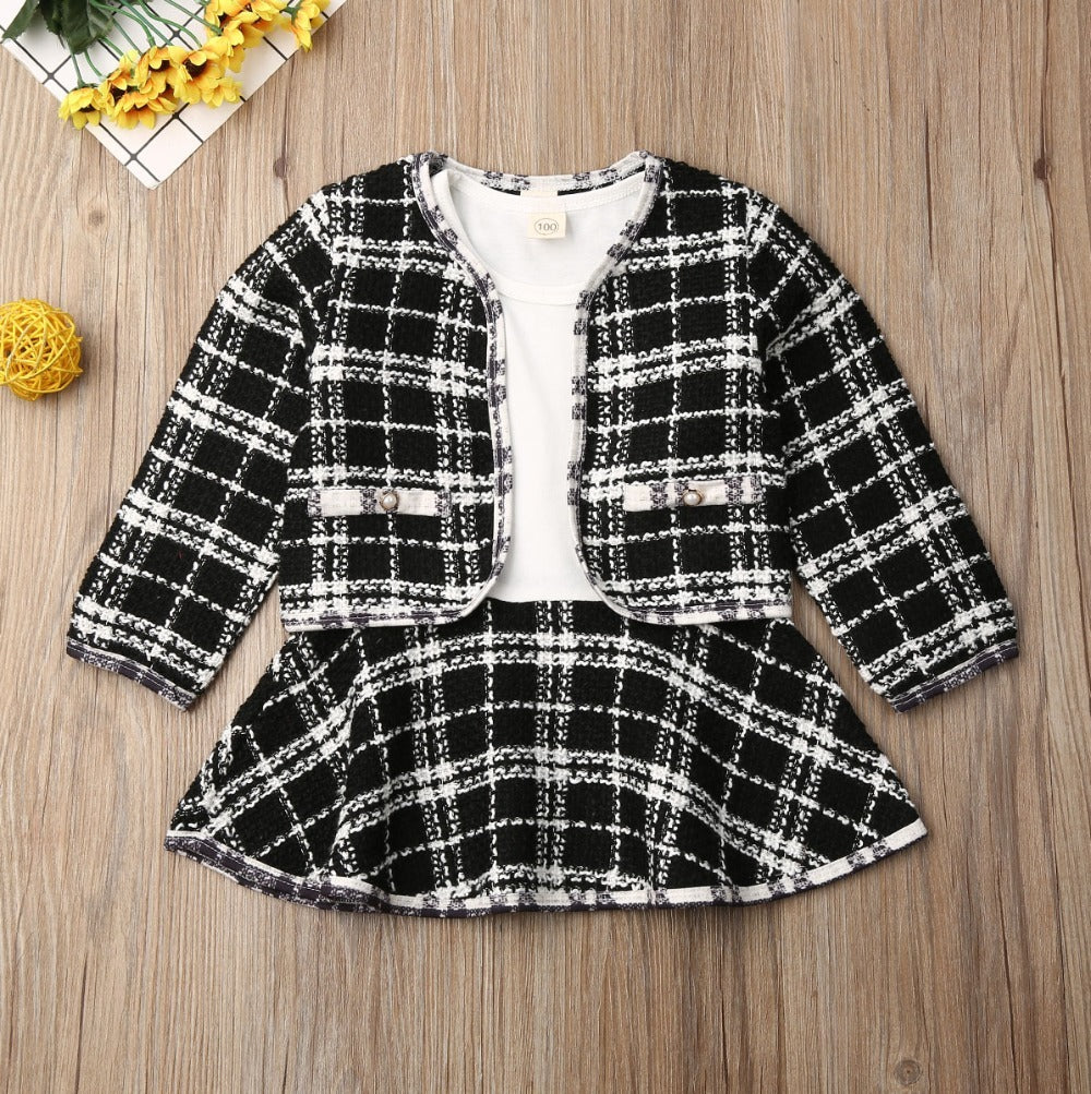 Long-sleeved Dresses Two-piece Children's Baby Small Incense Wind Suit - Health and Wellness Innovations