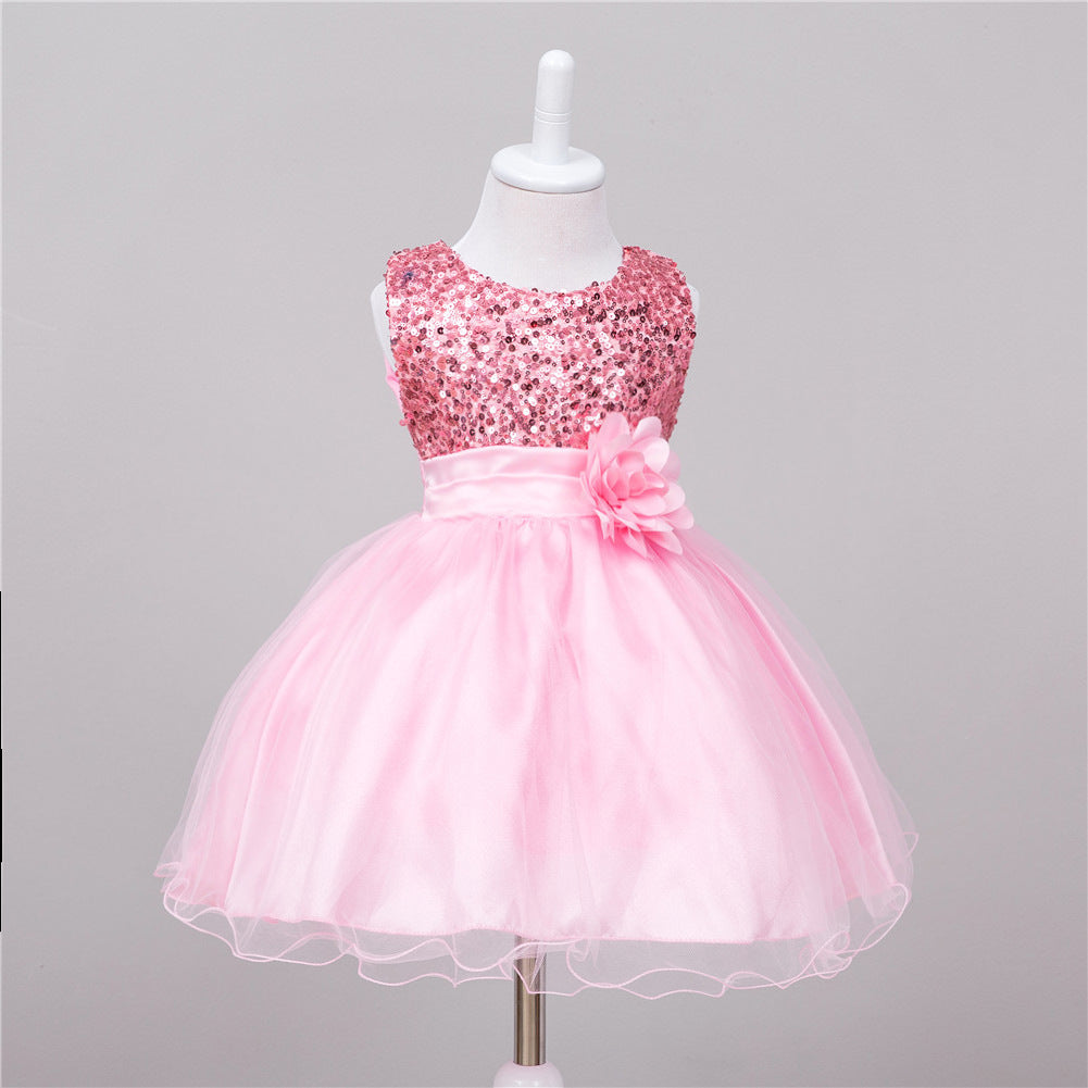 Baby Sequin Dress Flower Girl Wedding Princess Dress - Health and Wellness Innovations