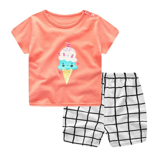 Cartoon Clothing Baby Boy Summer Clothes T-shirt Baby Girl Casual Clothing Sets - Health and Wellness Innovations