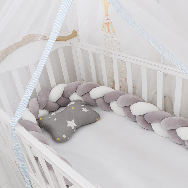 Baby Bumper Bed Braid Knot Pillow Cushion Bumper for Infant cuna Bebe lit Crib Protector Cot Bumper Room Decor - Health and Wellness Innovations