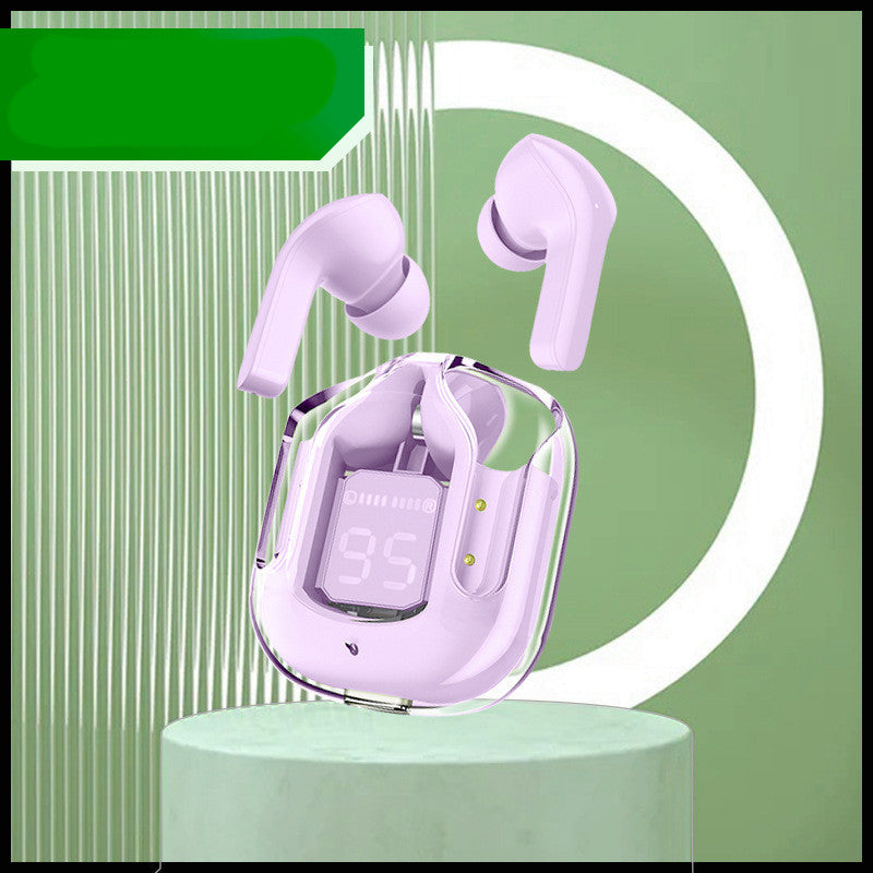 New Mini Transparent Wireless Bluetooth Headset Digital Display ENC Noise Reduction True Wireless Sports Music - Health and Wellness Innovations