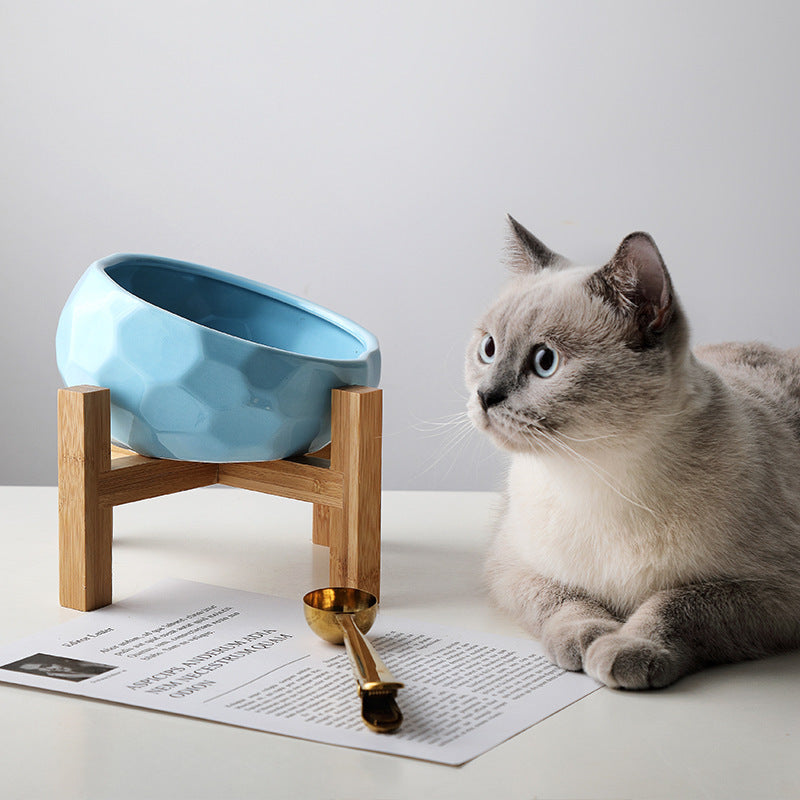 Pet bowl oblique mouth cat bowl food bowl dog bowl method bucket food bowl - Health and Wellness Innovations