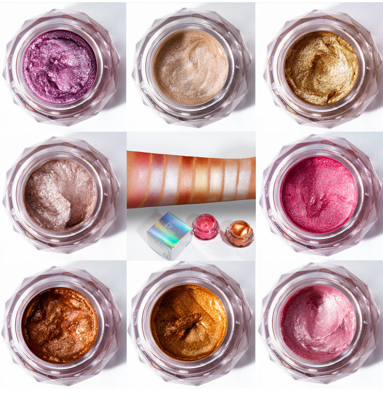 Face Highlighter Jelly Gel Mermaid Eyeshadow Glow Body Glitter Festival Makeup Iluminador Gold Liquid Highlighter Bronzer - Health and Wellness Innovations