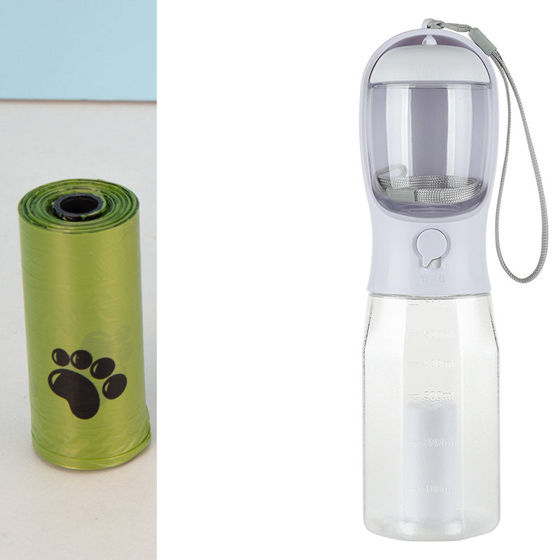 Portable Cat Dog Water Bottle Food Feeder Drinker Poop Dispenser 3 In 1 Leak-proof Multifunctional Dog Water Bottle Pet Products - Health and Wellness Innovations
