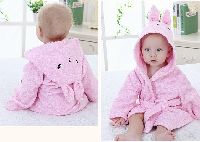 Cartoon Cute Animal Modeling Baby Bath Towels Baby Bathrobes Cotton Children's Bathrobes Baby Hooded - Health and Wellness Innovations