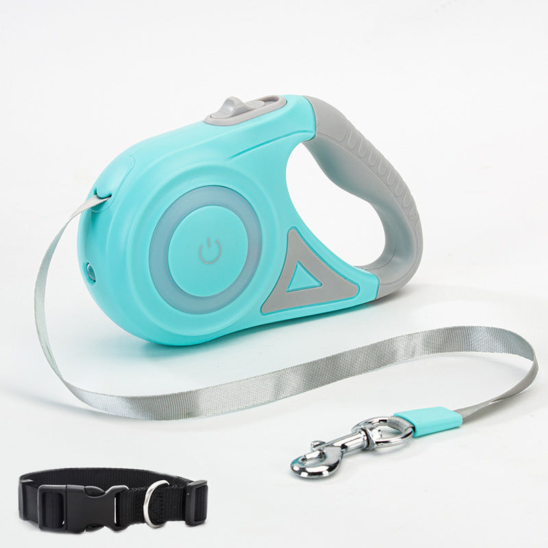 Dog Leash Retractable Leash And Dog Collar Spotlight Automatic Pet Dog Cat Traction Rope For Small Medium Dogs Pet Product - Health and Wellness Innovations