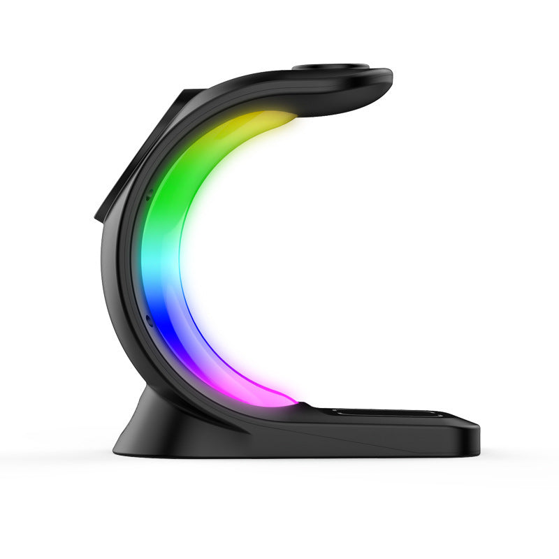 4 In 1 Magnetic Wireless Charger Fast Charging For Smart Phone Atmosphere Light Charging Station For Airpods Pro I-phone Watch - Health and Wellness Innovations