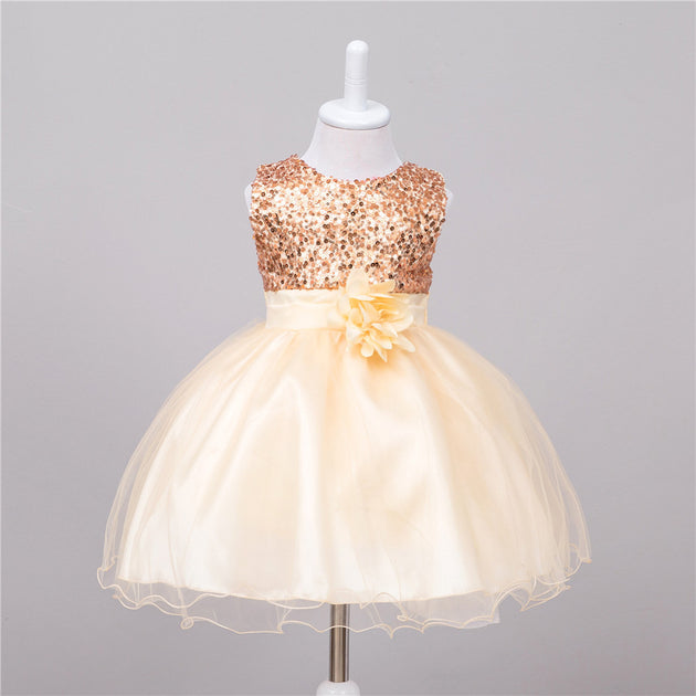 Baby Sequin Dress Flower Girl Wedding Princess Dress - Health and Wellness Innovations
