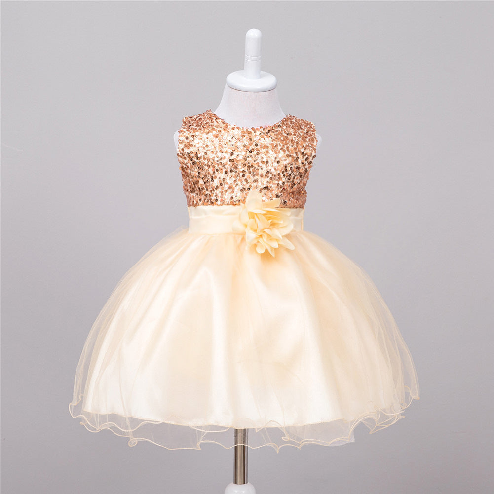 Baby Sequin Dress Flower Girl Wedding Princess Dress - Health and Wellness Innovations