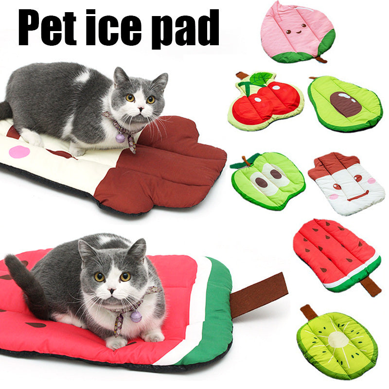 Dog Cooling Mat Pet Beds Cat Rug Ice Silk Pet Self Cooling Pad Blanket Summer Washable Oxford Farbric Cooling Down Summer Fruit - Health and Wellness Innovations