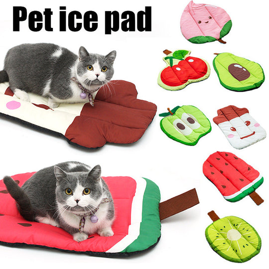 Dog Cooling Mat Pet Beds Cat Rug Ice Silk Pet Self Cooling Pad Blanket Summer Washable Oxford Farbric Cooling Down Summer Fruit - Health and Wellness Innovations