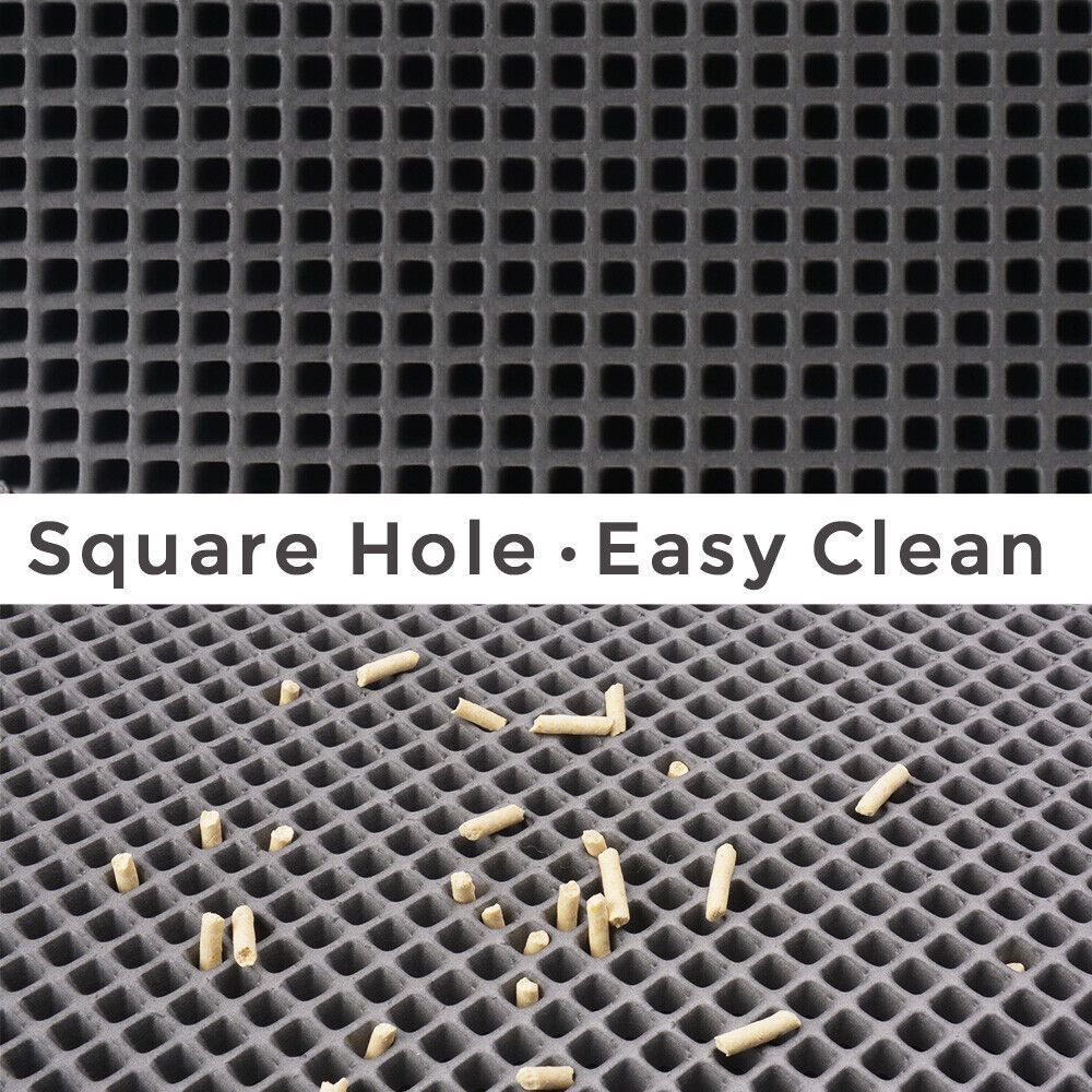 Kitty Cat Litter Mat Trapping Honeycomb Double Layer Design Waterproof Double Layer EVA Cat Litter Pad Waterproof Non-slip Sand Basin Filter Kitten Dog Washable Mattress - Health and Wellness Innovations