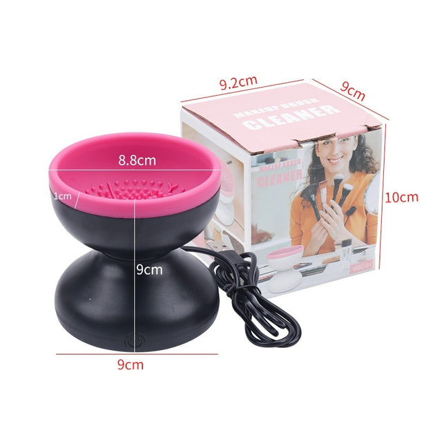 Electric Makeup Brush Cleaner Machine Portable Automatic USB Cosmetic Brush Cleaner Tools For All Size Beauty Makeup Brushes Set - Health and Wellness Innovations