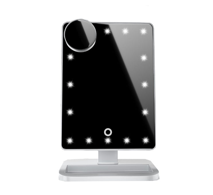 Touch Screen Makeup Mirror With 20 LED Light Bluetooth Music Speaker 10X Magnifying Mirrors Lights - Health and Wellness Innovations