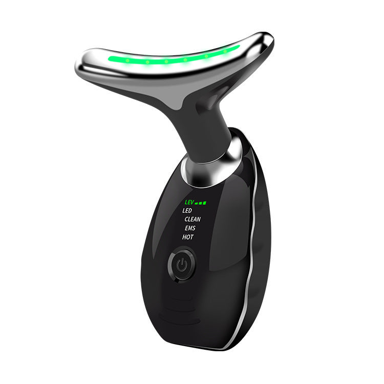 Neck Face Beauty Device Colorful LED Photon Therapy Skin Tighten Reduce Double Chin Anti Wrinkle Remove Lifting Massager - Health and Wellness Innovations