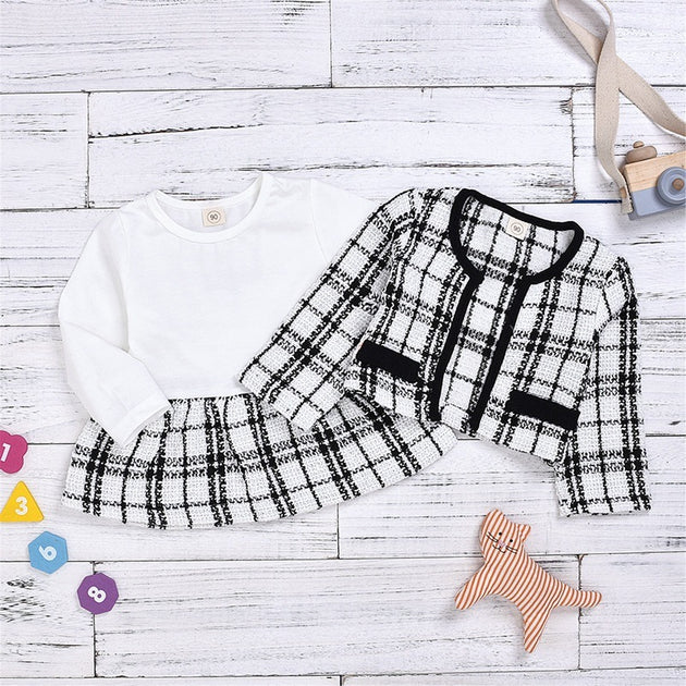 Long-sleeved Dresses Two-piece Children's Baby Small Incense Wind Suit - Health and Wellness Innovations