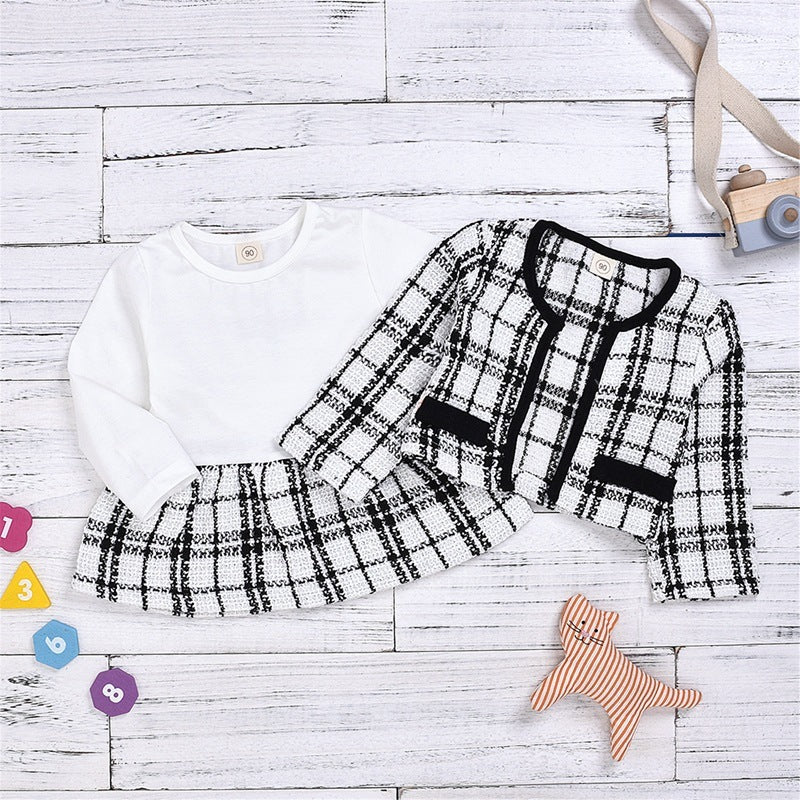 Long-sleeved Dresses Two-piece Children's Baby Small Incense Wind Suit - Health and Wellness Innovations