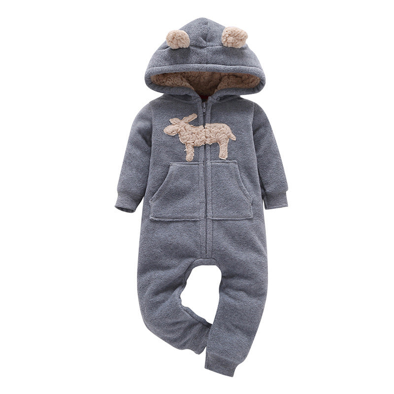 Long-sleeved fleece baby clothes romper - Health and Wellness Innovations
