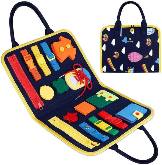 New Busy Book Children's Busy Board Dressing And Buttoning Learning Baby Early Education Preschool Sensory Learning Toy - Health and Wellness Innovations