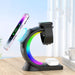 4 In 1 Magnetic Wireless Charger Fast Charging For Smart Phone Atmosphere Light Charging Station For Airpods Pro I-phone Watch - Health and Wellness Innovations