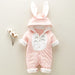 The new cotton padded cotton baby romper thickened chinchilla hooded cotton baby Onesies newborn go climbing clothes - Health and Wellness Innovations