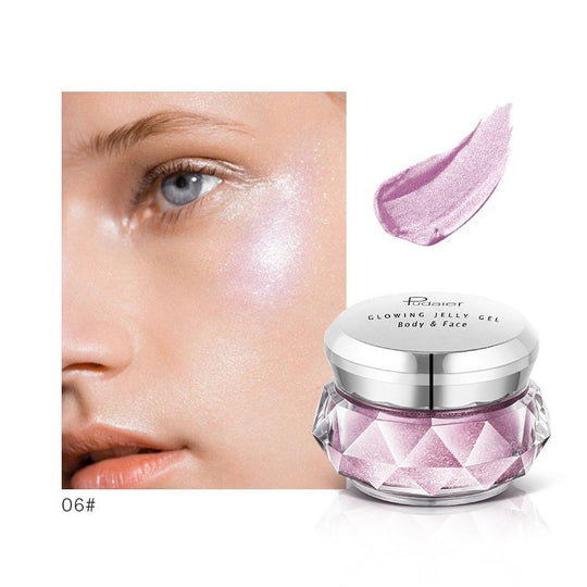 Face Highlighter Jelly Gel Mermaid Eyeshadow Glow Body Glitter Festival Makeup Iluminador Gold Liquid Highlighter Bronzer - Health and Wellness Innovations