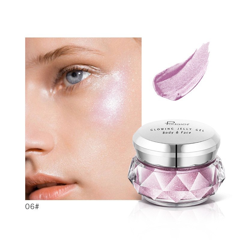 Face Highlighter Jelly Gel Mermaid Eyeshadow Glow Body Glitter Festival Makeup Iluminador Gold Liquid Highlighter Bronzer - Health and Wellness Innovations