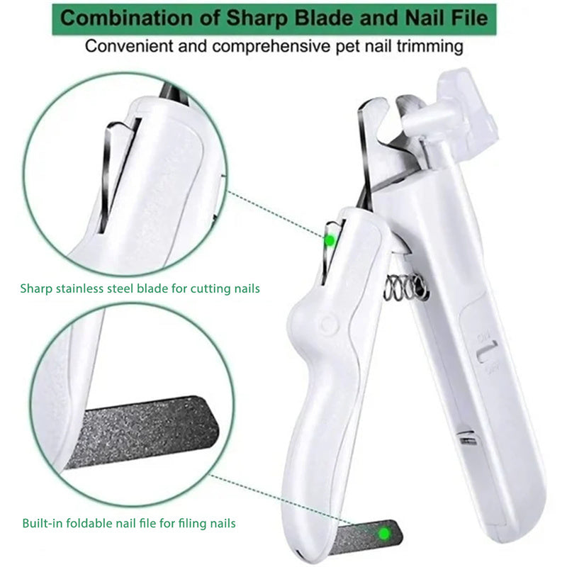 Pet Nail Clippers With LED Light Dogs Cat Nail Scissors Professional Trimmer Tool Care Grooming Supplies - Health and Wellness Innovations