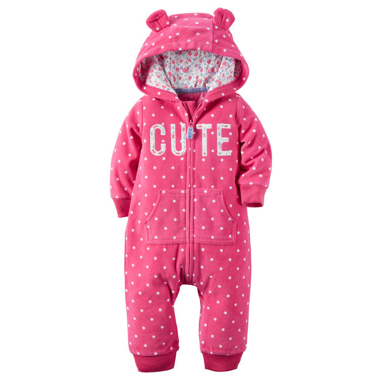 Long-sleeved fleece baby clothes romper - Health and Wellness Innovations
