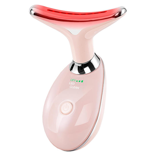 Neck Face Beauty Device Colorful LED Photon Therapy Skin Tighten Reduce Double Chin Anti Wrinkle Remove Lifting Massager - Health and Wellness Innovations