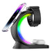 4 In 1 Magnetic Wireless Charger Fast Charging For Smart Phone Atmosphere Light Charging Station For Airpods Pro I-phone Watch - Health and Wellness Innovations
