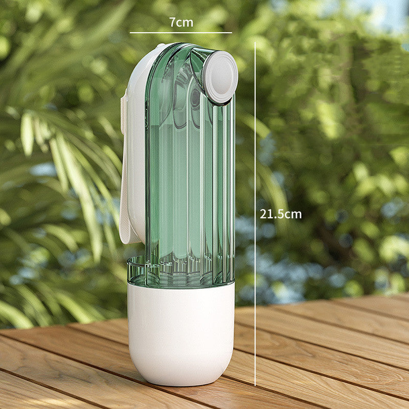 2 In 1 Pet Water Cup Segment Design Green Dog Walking Portable Drinking Cup Dog Feeding Supplies Pet Supplies Dog Walking Water Feeder Pets Products - Health and Wellness Innovations
