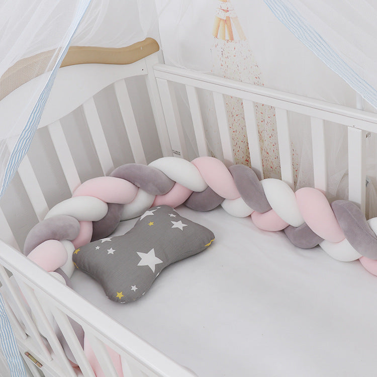 Baby Bumper Bed Braid Knot Pillow Cushion Bumper for Infant cuna Bebe lit Crib Protector Cot Bumper Room Decor - Health and Wellness Innovations