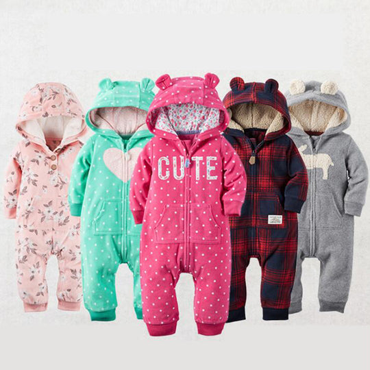 Long-sleeved fleece baby clothes romper - Health and Wellness Innovations