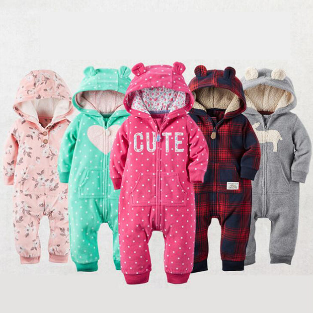 Long-sleeved fleece baby clothes romper - Health and Wellness Innovations
