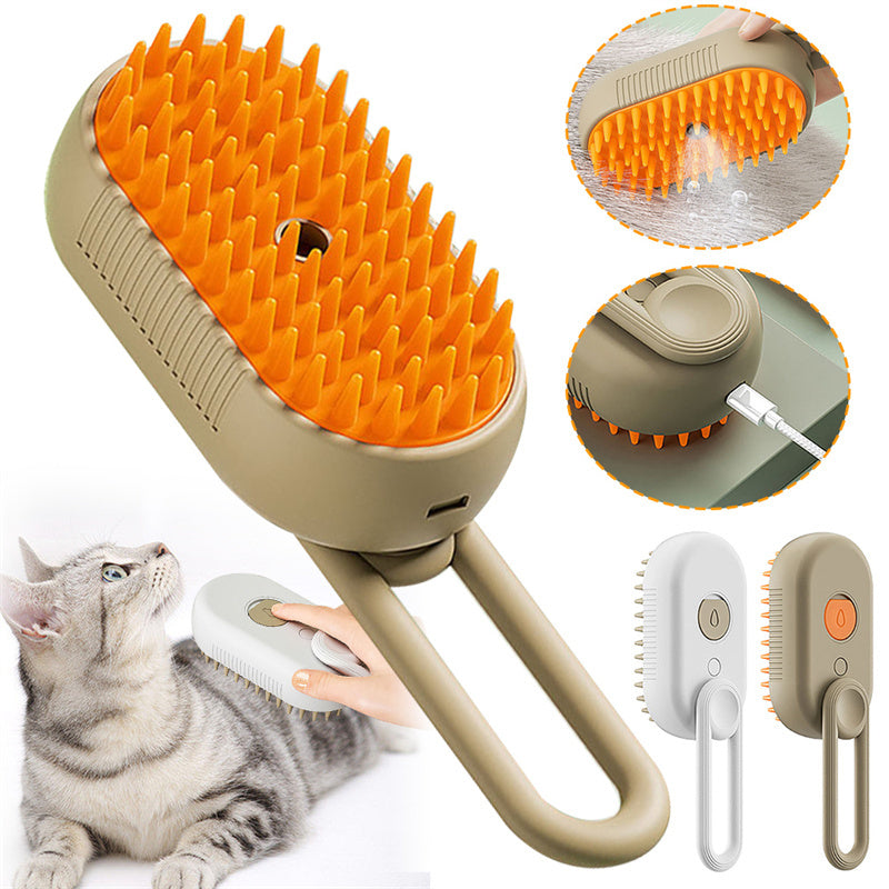 Cat Steam Brush Steamy Dog Brush 3 In 1 Electric Spray Cat Hair Brushes For Massage Pet Grooming Comb Hair Removal Combs Pet Products - Health and Wellness Innovations