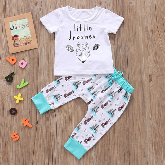 Newborn Baby Clothes Set T-shirt Tops Pants Little Boys and Girls Outfits - Health and Wellness Innovations