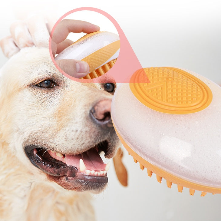 Dog Cat Bath Brush 2-in-1 Pet SPA Massage Comb Soft Silicone Pets Shower Hair Grooming Cmob Dog Cleaning Tool Pet Products - Health and Wellness Innovations