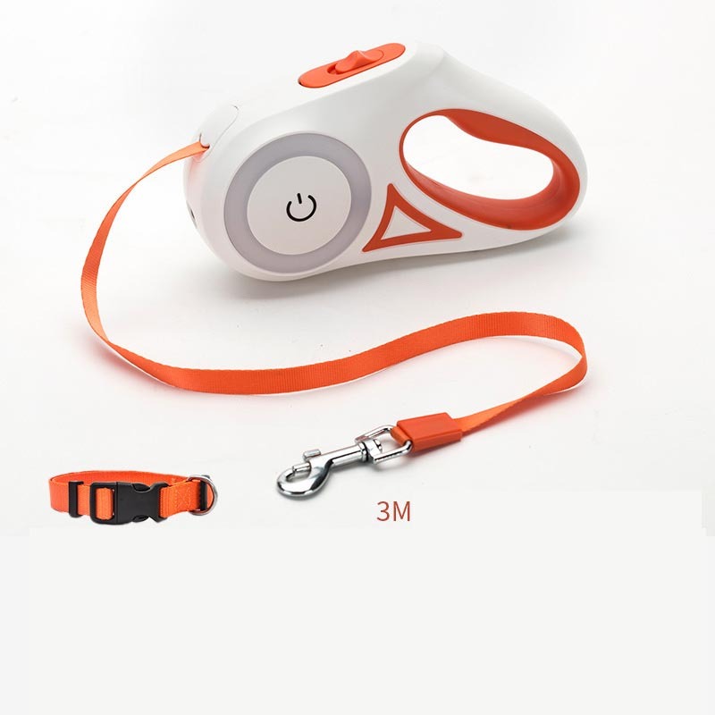 Dog Leash Retractable Leash And Dog Collar Spotlight Automatic Pet Dog Cat Traction Rope For Small Medium Dogs Pet Product - Health and Wellness Innovations