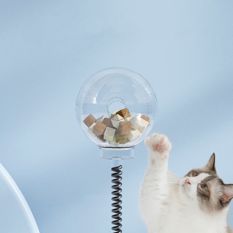 Cat Leakage Food 2 In 1 Toys Turntable Ball Toys Kitten Funny Cat Training Spring Ball Cat Supplies Pet Products - Health and Wellness Innovations