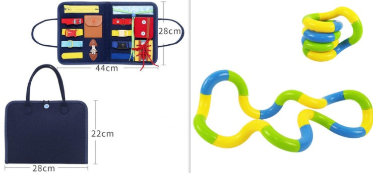New Busy Book Children's Busy Board Dressing And Buttoning Learning Baby Early Education Preschool Sensory Learning Toy - Health and Wellness Innovations