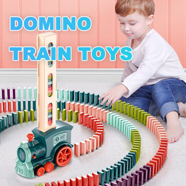 Domino Train Toys Baby Toys Car Puzzle Automatic Release Licensing Electric Building Blocks Train Toy - Health and Wellness Innovations